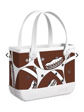 Bitty BOGG BAG White and Brown Football MVP sports Tote bag